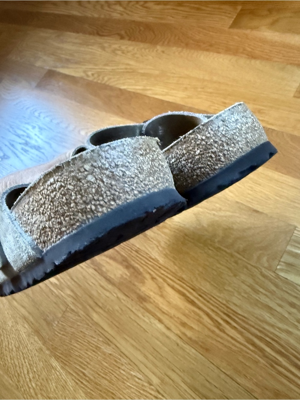 Birkenstock Suede Arizona Sandals in Taupe - Picture 8 of 9